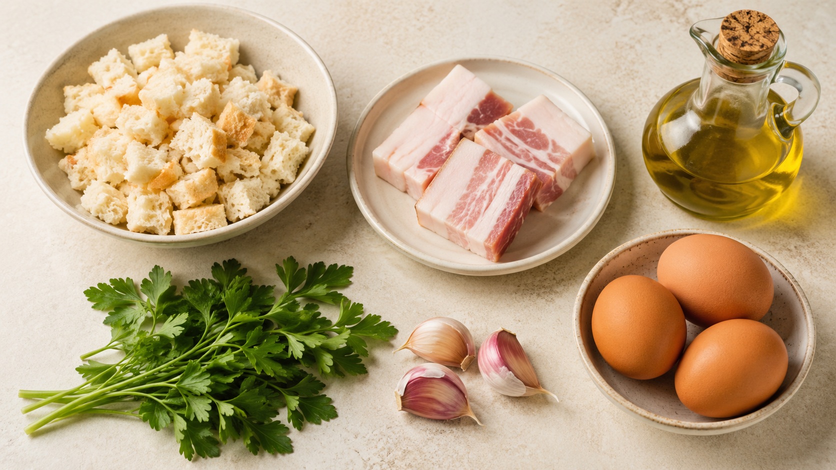 ingredientes para preparar la bola del cocido madrileño